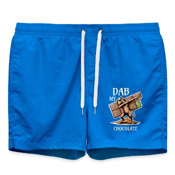 Domadaire à tamponner - Idée cadeau chocolat Dubaï - Short de bain - cobalt blue - Devant