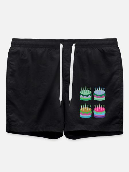 torten bunt - Badeshorts - Schwarz