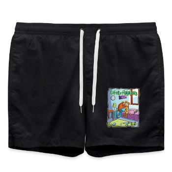Katerstimmung - Badeshorts - Schwarz - Vorne - AI Model Male 185 light (185cm)