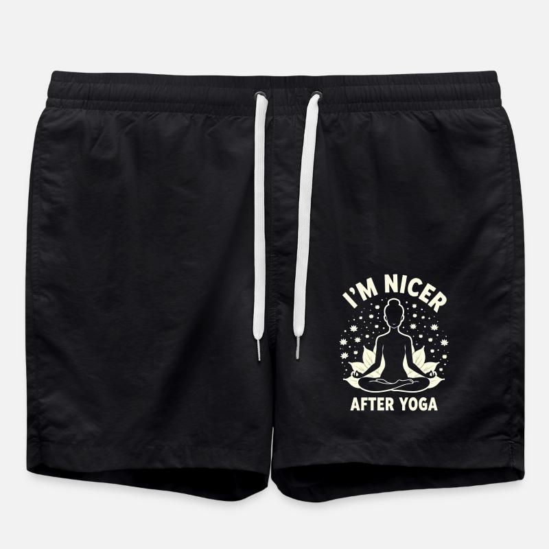 Fun Yoga - Meditation & Chakra - Swim Trunks - black