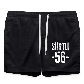 Siirt 56 – Vielfalt und Kultur aus Türkiye - Badeshorts - Schwarz - Vorne - AI Model Male 185 light (185cm)