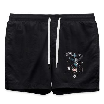 Kitesurfer Ikarus - Badeshorts - Schwarz - Vorne - AI Model Male 185 light (185cm)