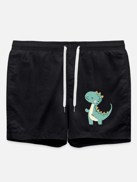 Knuddel Dino - Badeshorts - Schwarz