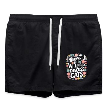 Introvertierter asozialer introvertierter - Badeshorts - Schwarz - Vorne - AI Model Male 185 light (185cm)