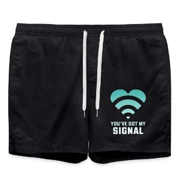 You've got my signal - Swim Trunks - black - Front - AI Model Male 185 light (185cm)