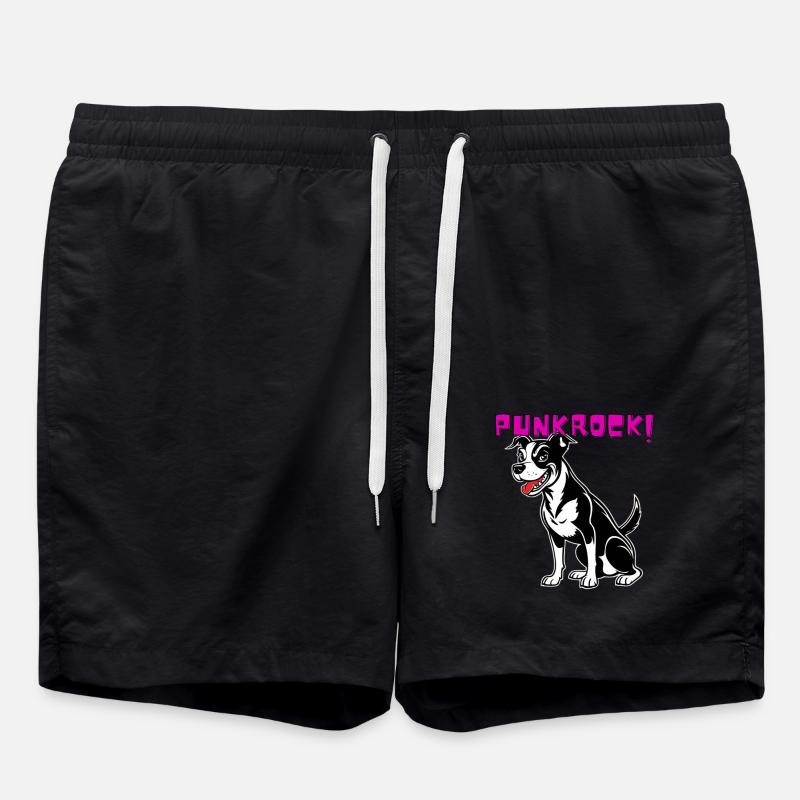 Punk Rock Chien - Short de bain - noir