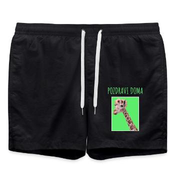 POZDRAVI DOMA MAJICA - Badeshorts - Schwarz - Vorne - AI Model Male 185 light (185cm)