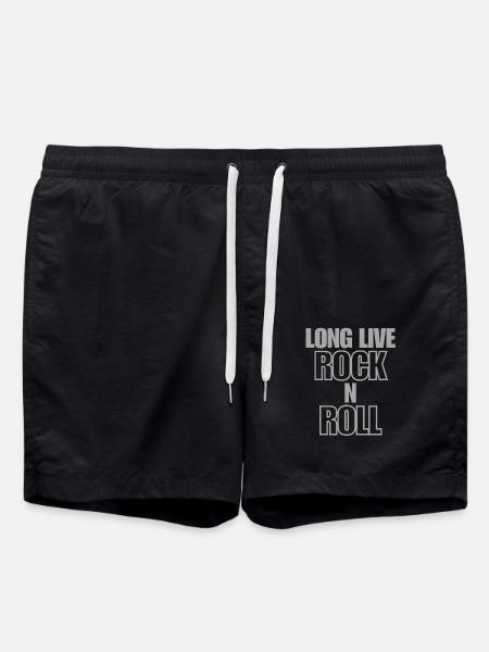Long Live Rock'n Roll - Swim Trunks - black