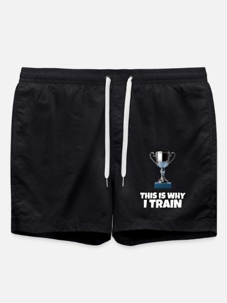This Is Why I Train - Swim Trunks - black