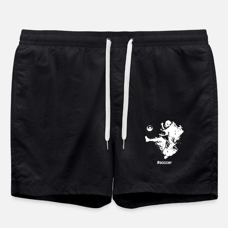 Boys Playing Soccer - Swim Trunks - black