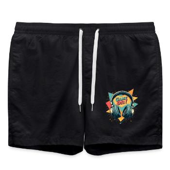Casque de jeu - Game on - Short de bain - noir - Devant - AI Model Male 185 light (185cm)
