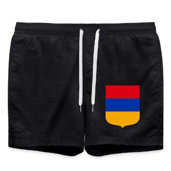 Armenia - Swim Trunks - black - Front - AI Model Male 185 light (185cm)