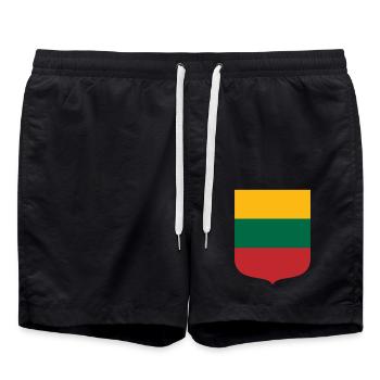 Lituanie - Short de bain - noir - Devant - AI Model Male 185 light (185cm)