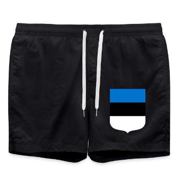 Estonie - Short de bain - noir - Devant - AI Model Male 185 light (185cm)