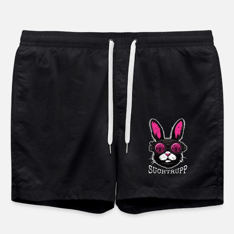 ostern osterhase suchtrupp - Badeshorts - Schwarz