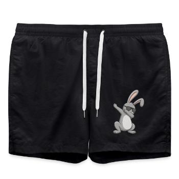 Easter Bunny Dab Easter - Swim Trunks - black - Front - AI Model Male 185 light (185cm)