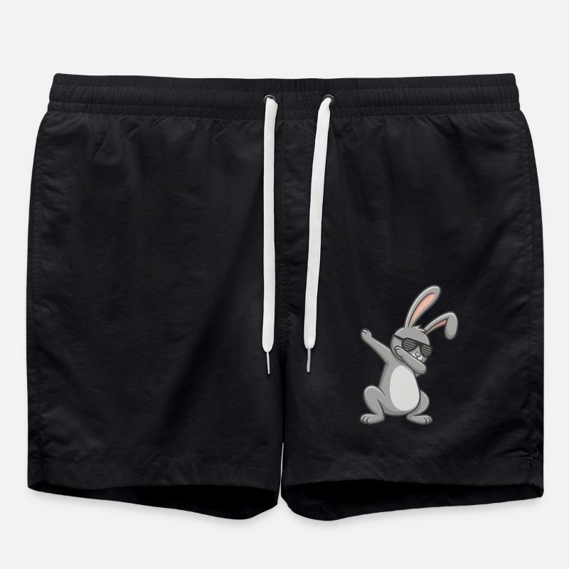 Easter Bunny Dab Easter - Swim Trunks - black