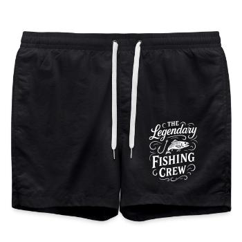 Dicton de l’équipage de pêche - Short de bain - noir - Devant - AI Model Male 185 light (185cm)