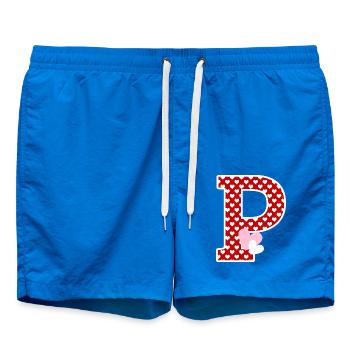 Lettre p cœur - Short de bain - cobalt blue - Devant