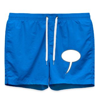 Speech Bubble Design Long - Swim Trunks - cobalt blue - Front