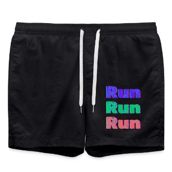 Run run run - Short de bain - noir - Devant - AI Model Male 185 light (185cm)