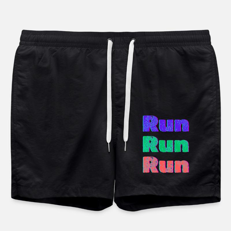 Run run run - Short de bain - noir