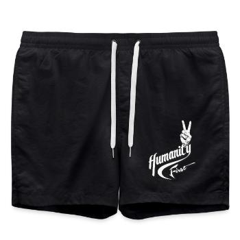 Humanity First | True Peace Symbol - Swim Trunks - black - Front - AI Model Male 185 light (185cm)