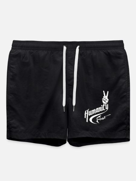 Humanity First | True Peace Symbol - Swim Trunks - black