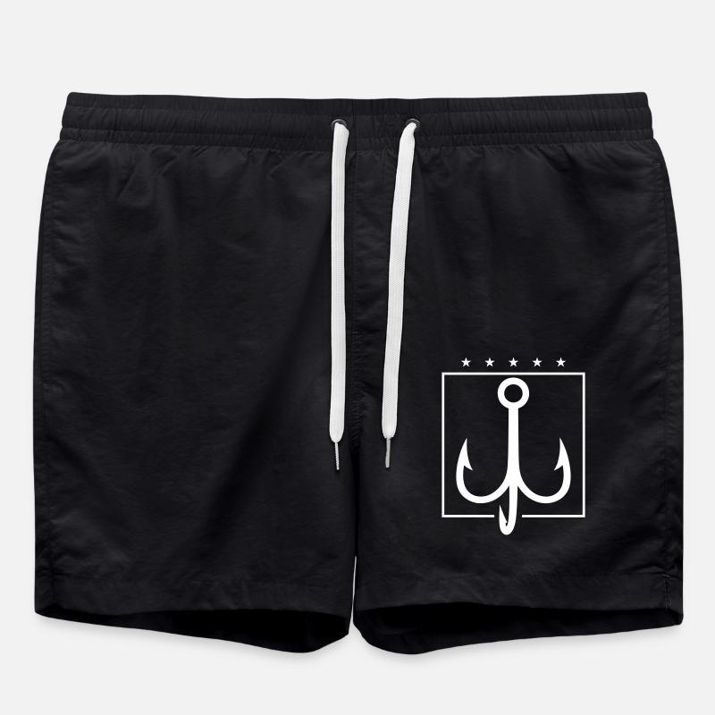 Fiske krog boring - Badeshorts - sort