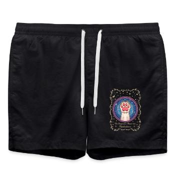 Die vergessene Kunst des Pfötchenlesens - Badeshorts - Schwarz - Vorne - AI Model Male 185 light (185cm)