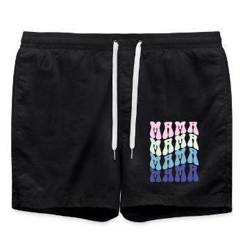 Mama - Badeshorts - Schwarz - Vorne - AI Model Male 185 light (185cm)