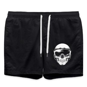 Skull Biker Goggles - Swim Trunks - black - Front - AI Model Male 185 light (185cm)