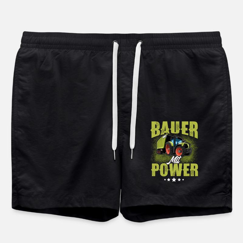Landwirt Bauer - Badeshorts - Schwarz