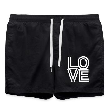Amour Personne préférée Coeur Chérie - Short de bain - noir - Devant - AI Model Male 185 light (185cm)