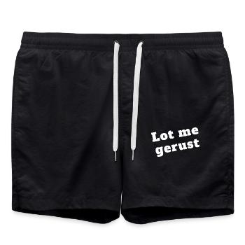 Lot me alone, Antwerp dialect Shirts - Swim Trunks - black - Front - AI Model Male 185 light (185cm)