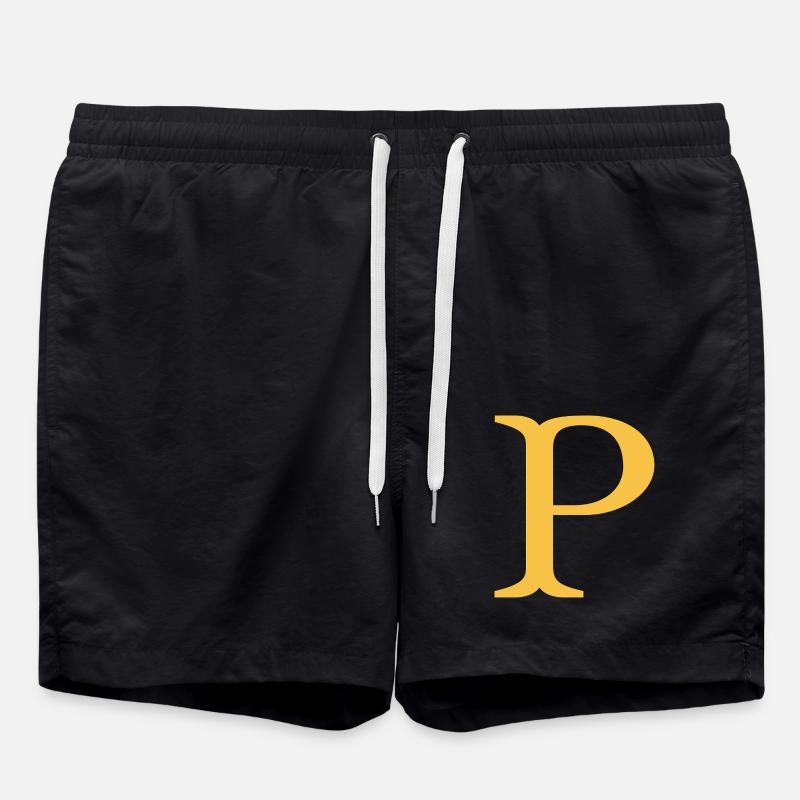 P - Badeshorts - Schwarz