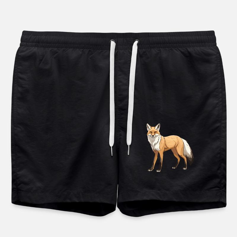 Animal renard - Short de bain - noir