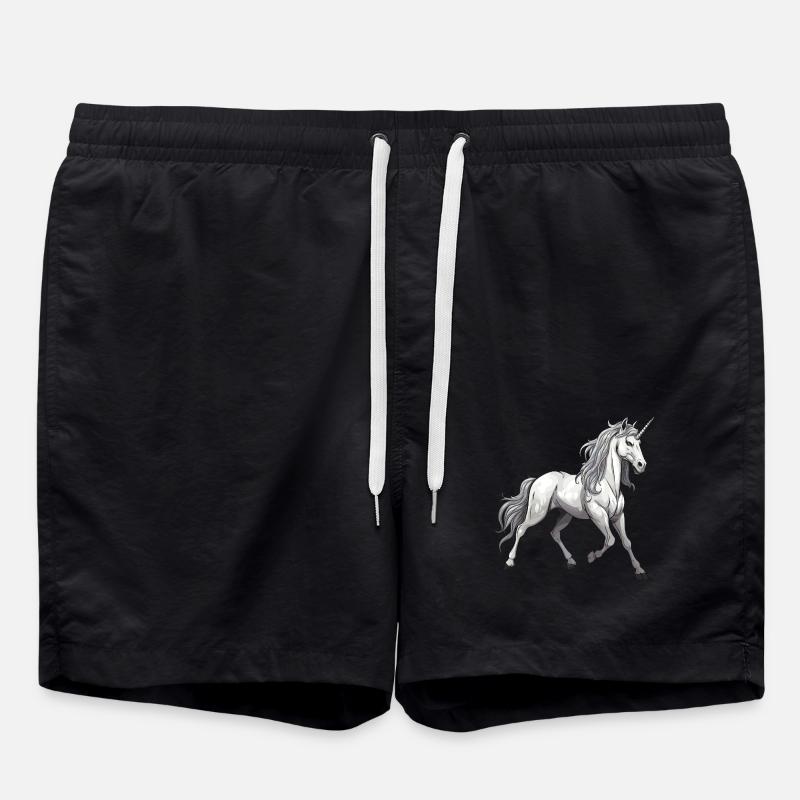 Licorne animale - Short de bain - noir