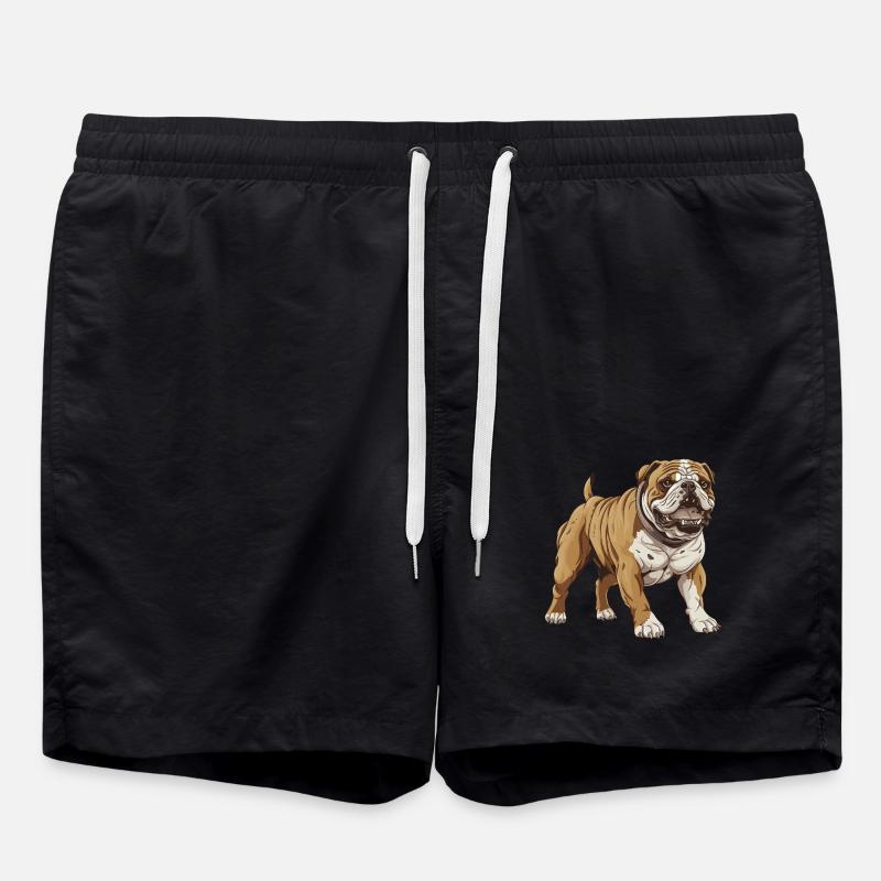 Chien bouledogue - Short de bain - noir