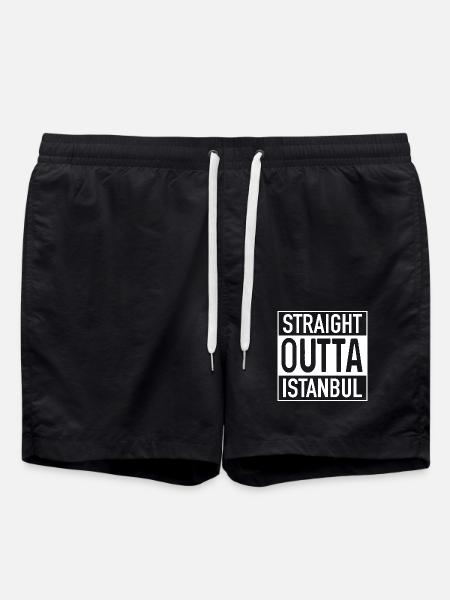 Straight OUTTA ISTANBUL - Swim Trunks - black