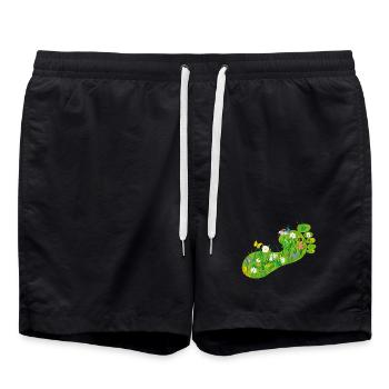 L'empreinte écologique - Short de bain - noir - Devant - AI Model Male 185 light (185cm)