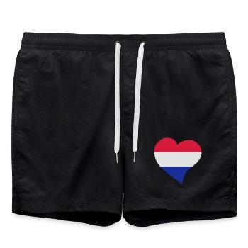Dutch Herz - Badeshorts - Schwarz - Vorne - AI Model Male 185 light (185cm)