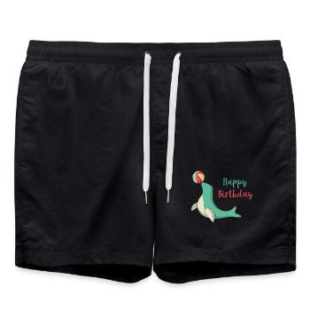 anniversaire - Short de bain - noir - Devant - AI Model Male 185 light (185cm)