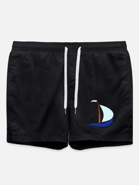 sailboat - Swim Trunks - black