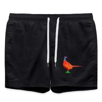fasan vogel jäger - Badeshorts - Schwarz - Vorne - AI Model Male 185 light (185cm)