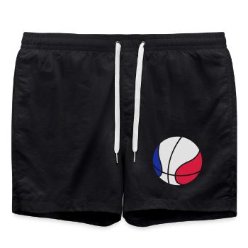 Basketball - Short de bain - noir - Devant - AI Model Male 185 light (185cm)