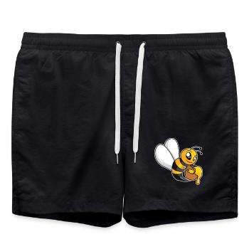 Industrious Honey Bee - Design - Swim Trunks - black - Front - AI Model Male 185 light (185cm)