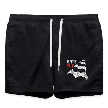 Bats Fly - Bat - Bat - Design - Swim Trunks - black - Front - AI Model Male 185 light (185cm)
