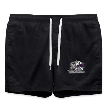 hockey - Short de bain - noir - Devant - AI Model Male 185 light (185cm)