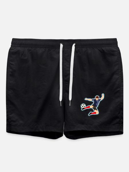 Fussballspieler - Badeshorts - Schwarz